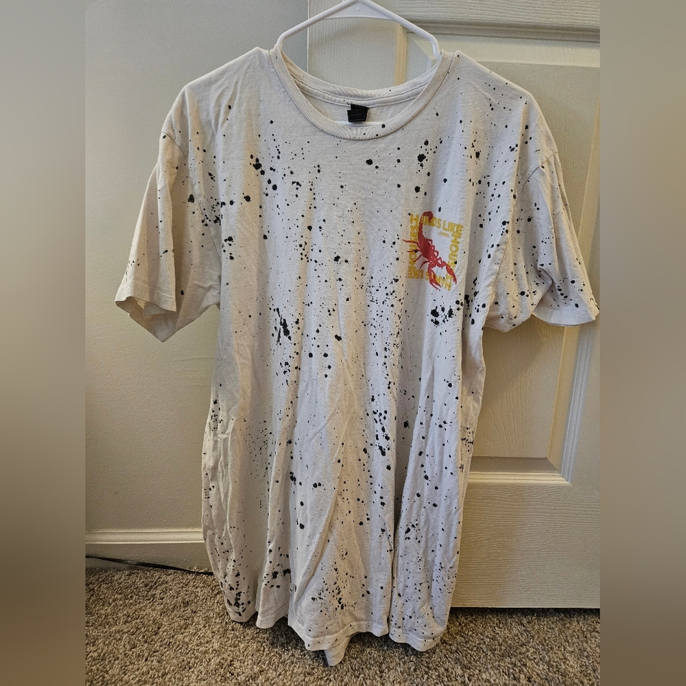 Hands Like Houses Band Tee White and Black Splatter Men's T-Shirt